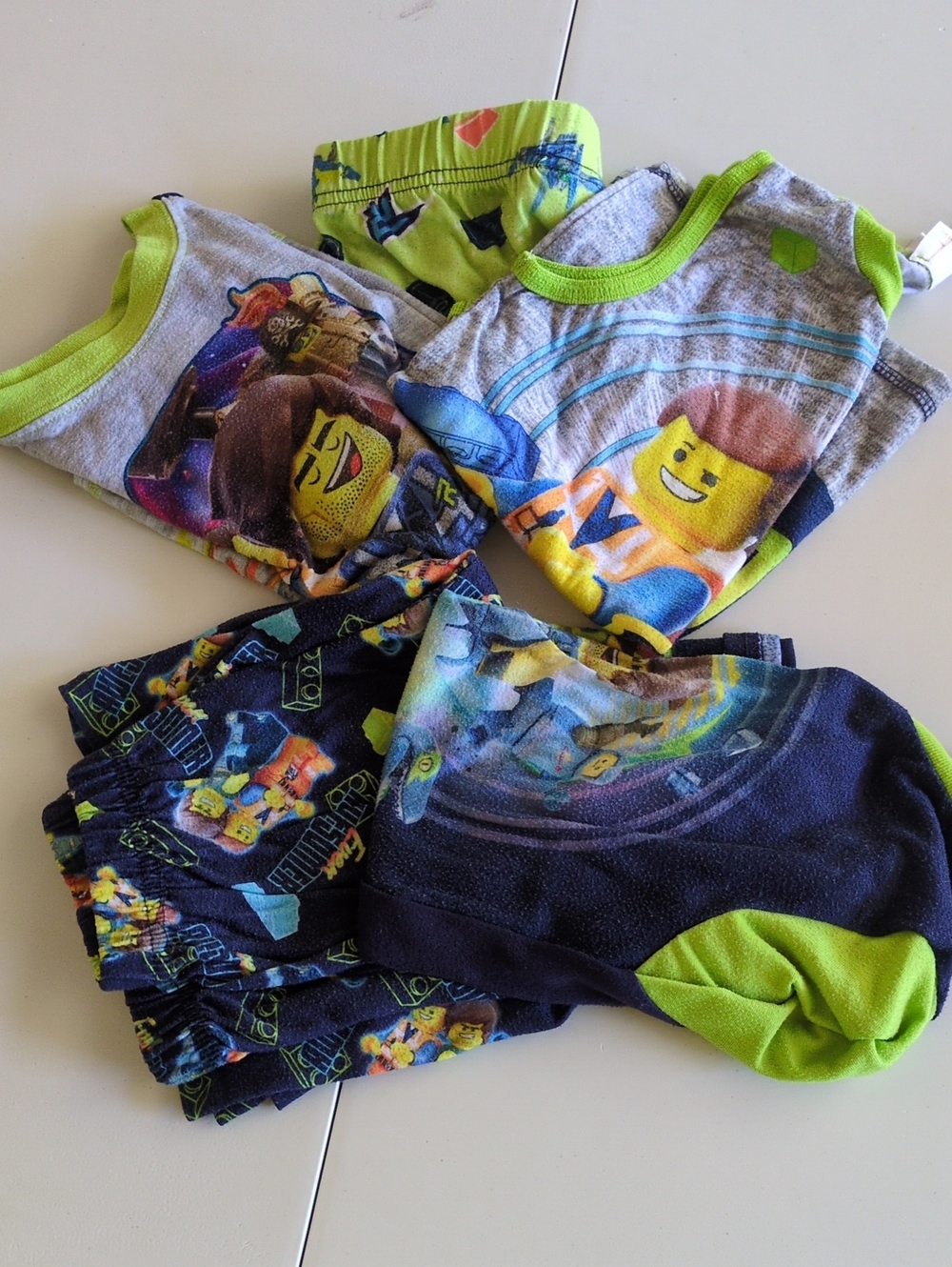 Lego Kids Sleepwear Set - Lime Green, Navy & Heather Gray